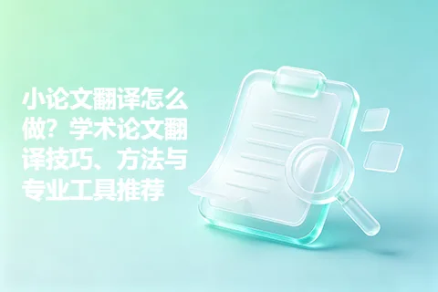 小论文翻译怎么做？学术论文翻译技巧、方法与专业工具推荐
