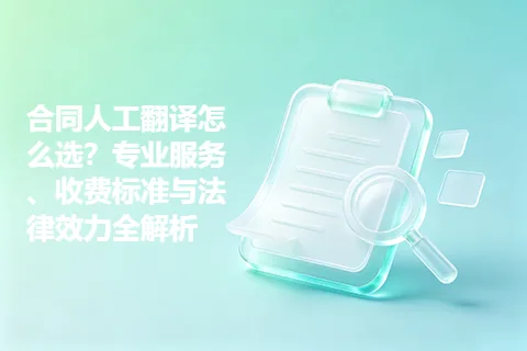 合同人工翻译怎么选？专业服务、收费标准与法律效力全解析