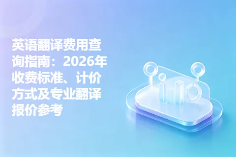 英语翻译费用查询指南：2026年收费标准、计价方式及专业翻译报价参考