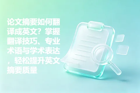 论文摘要如何翻译成英文？掌握翻译技巧、专业术语与学术表达，轻松提升英文摘要质量
