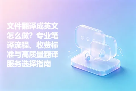 文件翻译成英文怎么做？专业笔译流程、收费标准与高质量翻译服务选择指南