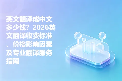 英文翻译成中文多少钱?2026英文翻译收费标准、价格影响因素及专业翻译服务指南