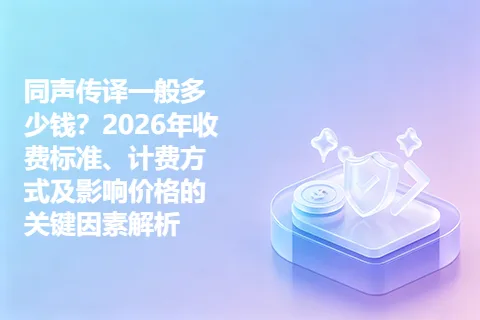 同声传译一般多少钱？2026年收费标准、计费方式及影响价格的关键因素解析