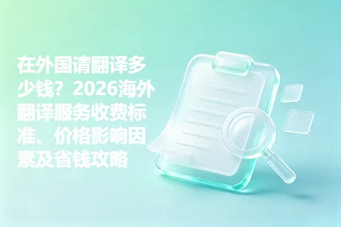 在外国请翻译多少钱？2026海外翻译服务收费标准、价格影响因素及省钱攻略