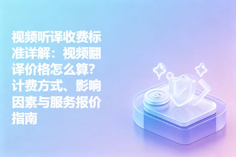 视频听译收费标准详解：视频翻译价格怎么算？计费方式、影响因素与服务报价指南