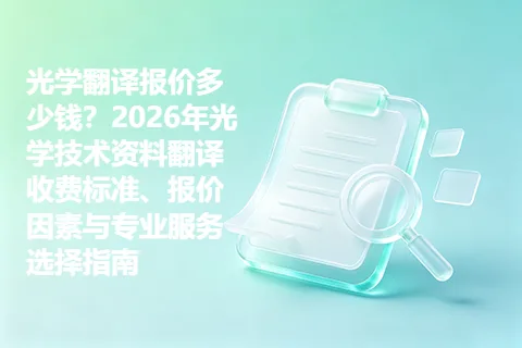 光学翻译报价多少钱？2026年光学技术资料翻译收费标准、报价因素与专业服务选择指南