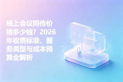 线上会议同传价格多少钱?2026年收费标准、服务类型与成本预算全解析
