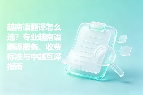 越南语翻译怎么选?专业越南语翻译服务、收费标准与中越互译指南