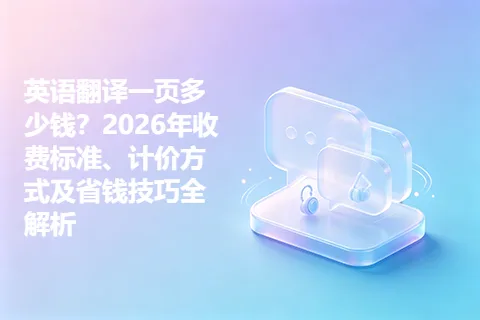 英语翻译一页多少钱？2026年收费标准、计价方式及省钱技巧全解析