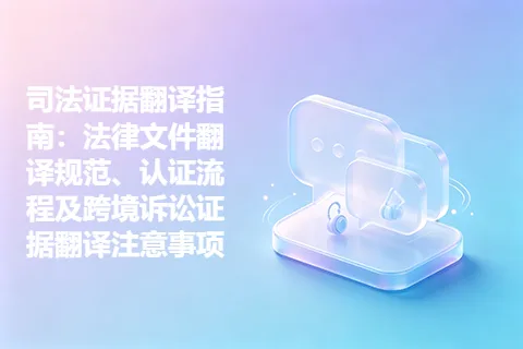 司法证据翻译指南：法律文件翻译规范、认证流程及跨境诉讼证据翻译注意事项