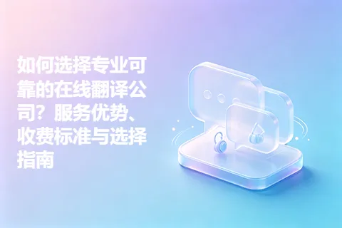 如何选择专业可靠的在线翻译公司?服务优势、收费标准与选择指南
