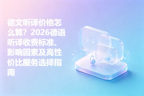 德文听译价格怎么算？2026德语听译收费标准、影响因素及高性价比服务选择指南