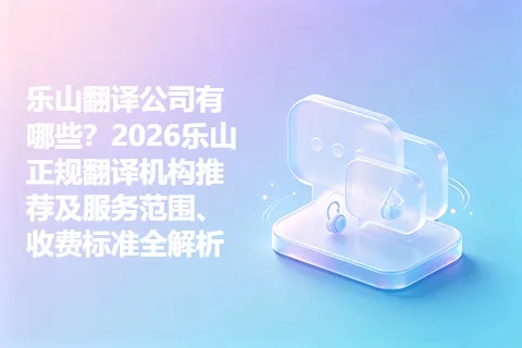 乐山翻译公司有哪些？2026乐山正规翻译机构推荐及服务范围、收费标准全解析