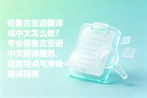 格鲁吉亚语翻译成中文怎么做?专业格鲁吉亚语中文翻译服务、语言特点与准确翻译指南