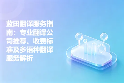 蓝田翻译服务指南：专业翻译公司推荐、收费标准及多语种翻译服务解析