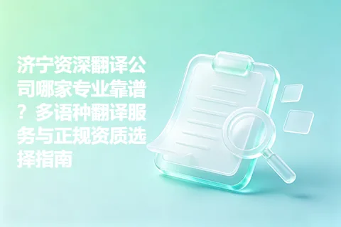 济宁资深翻译公司哪家专业靠谱？多语种翻译服务与正规资质选择指南
