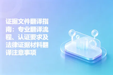 证据文件翻译指南:专业翻译流程、认证要求及法律证据材料翻译注意事项