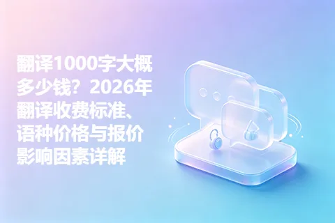 翻译1000字大概多少钱?2026年翻译收费标准、语种价格与报价影响因素详解