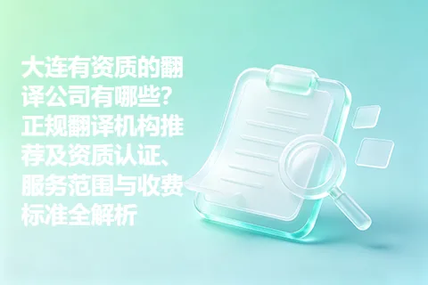大连有资质的翻译公司有哪些？正规翻译机构推荐及资质认证、服务范围与收费标准全解析