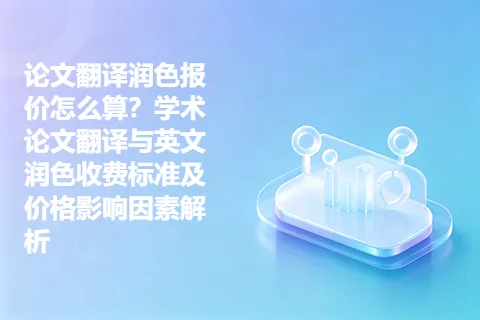 论文翻译润色报价怎么算？学术论文翻译与英文润色收费标准及价格影响因素解析