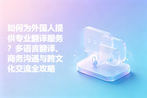 如何为外国人提供专业翻译服务？多语言翻译、商务沟通与跨文化交流全攻略