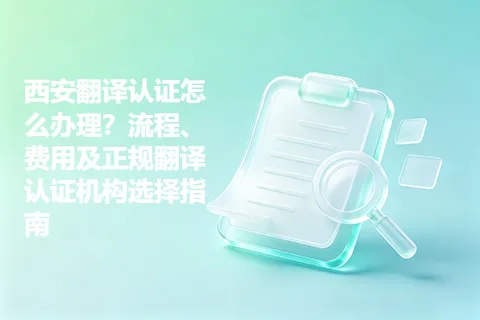 西安翻译认证怎么办理？流程、费用及正规翻译认证机构选择指南