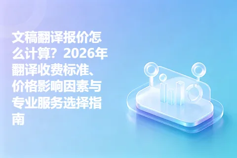 文稿翻译报价怎么计算？2026年翻译收费标准、价格影响因素与专业服务选择指南