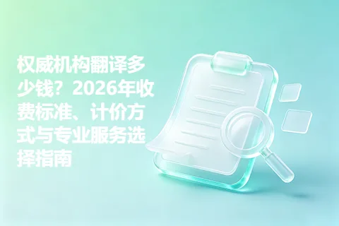 权威机构翻译多少钱？2026年收费标准、计价方式与专业服务选择指南