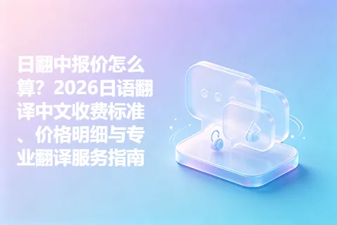 日翻中报价怎么算？2026日语翻译中文收费标准、价格明细与专业翻译服务指南