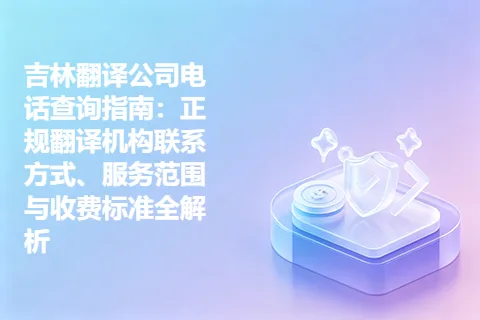 吉林翻译公司电话查询指南：正规翻译机构联系方式、服务范围与收费标准全解析