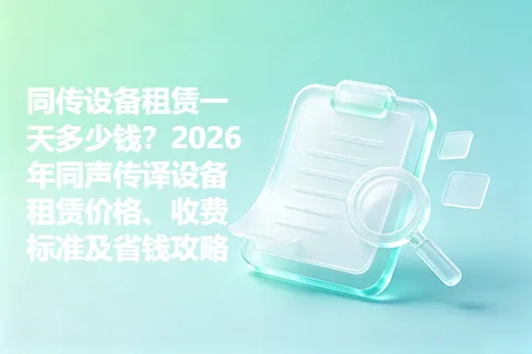 同传设备租赁一天多少钱？2026年同声传译设备租赁价格、收费标准及省钱攻略