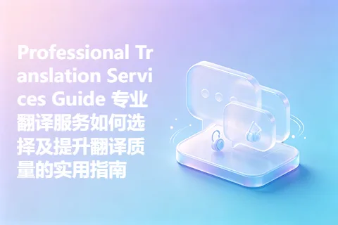 Professional Translation Services Guide 专业翻译服务如何选择及提升翻译质量的实用指南