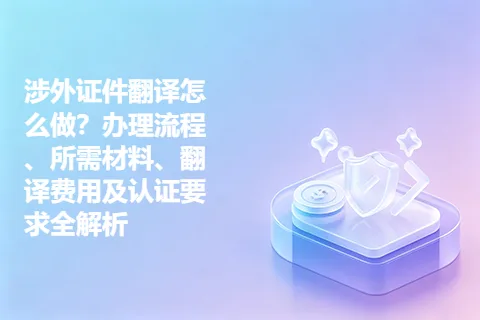 涉外证件翻译怎么做？办理流程、所需材料、翻译费用及认证要求全解析