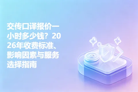 交传口译报价一小时多少钱？2026年收费标准、影响因素与服务选择指南