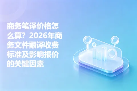 商务笔译价格怎么算？2026年商务文件翻译收费标准及影响报价的关键因素