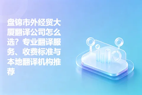 盘锦市外经贸大厦翻译公司怎么选？专业翻译服务、收费标准与本地翻译机构推荐