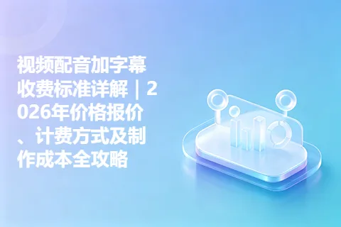 视频配音加字幕收费标准详解｜2026年价格报价、计费方式及制作成本全攻略