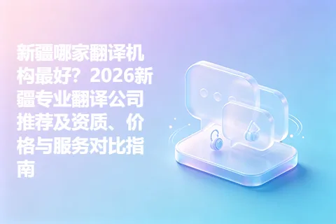 新疆哪家翻译机构最好？2026新疆专业翻译公司推荐及资质、价格与服务对比指南