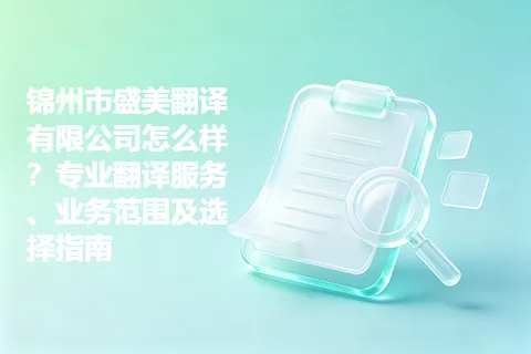 锦州市盛美翻译有限公司怎么样？专业翻译服务、业务范围及选择指南