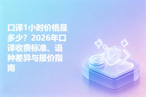 口译1小时价格是多少？2026年口译收费标准、语种差异与报价指南