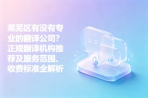 莱芜区有没有专业的翻译公司？正规翻译机构推荐及服务范围、收费标准全解析
