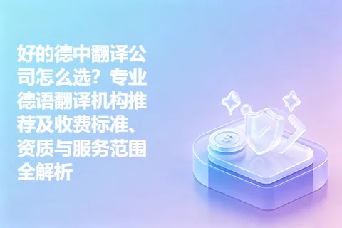 好的德中翻译公司怎么选？专业德语翻译机构推荐及收费标准、资质与服务范围全解析