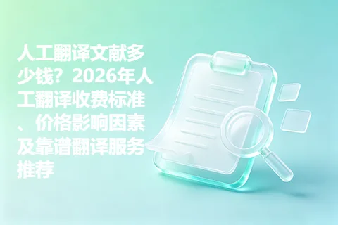人工翻译文献多少钱？2026年人工翻译收费标准、价格影响因素及靠谱翻译服务推荐