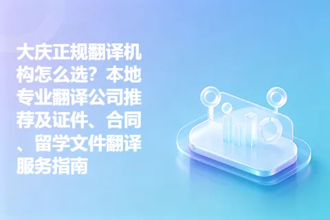 大庆正规翻译机构怎么选？本地专业翻译公司推荐及证件、合同、留学文件翻译服务指南