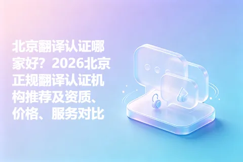 北京翻译认证哪家好？2026北京正规翻译认证机构推荐及资质、价格、服务对比