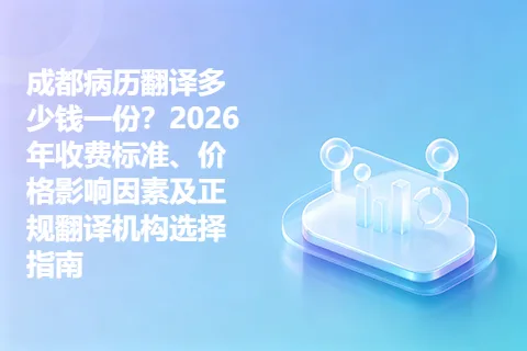 成都病历翻译多少钱一份？2026年收费标准、价格影响因素及正规翻译机构选择指南