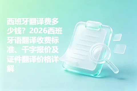 西班牙翻译费多少钱？2026西班牙语翻译收费标准、千字报价及证件翻译价格详解