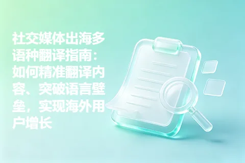 社交媒体出海多语种翻译指南：如何精准翻译内容、突破语言壁垒，实现海外用户增长