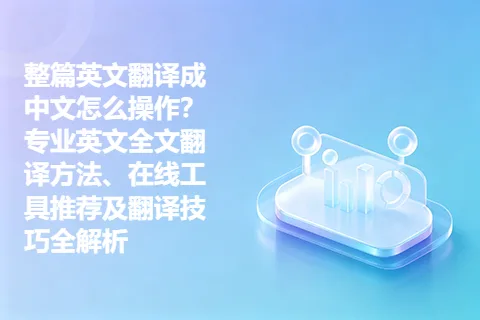 整篇英文翻译成中文怎么操作？专业英文全文翻译方法、在线工具推荐及翻译技巧全解析
