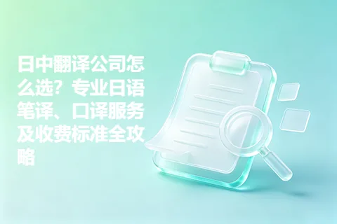 日中翻译公司怎么选？专业日语笔译、口译服务及收费标准全攻略